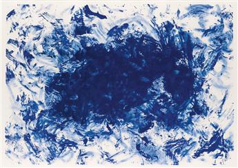 YVES KLEIN Three color screenprints.